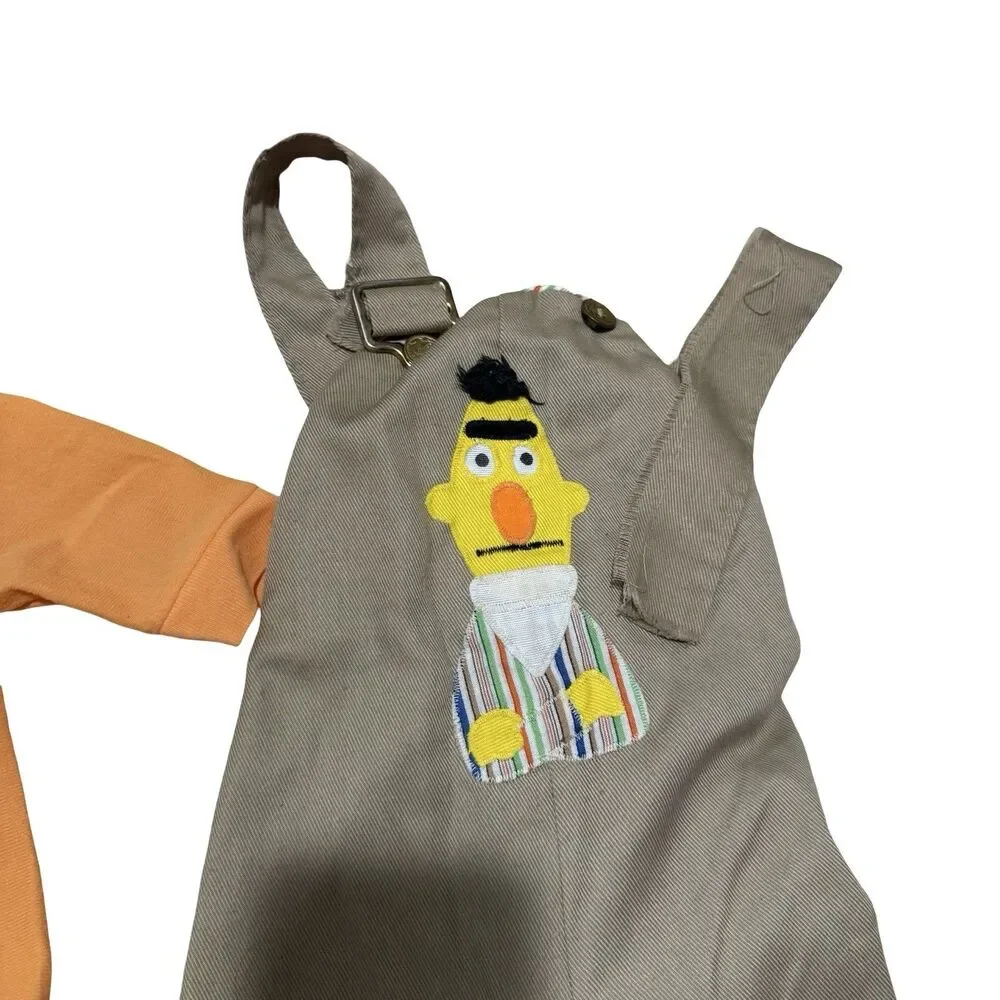 Vintage Sesame Street Bundle Bert Overalls Big Bird One Piece Socks 70s 80s
